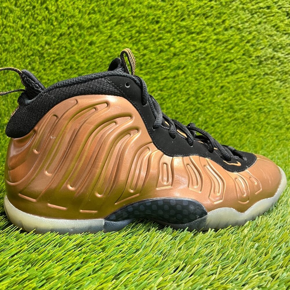 Nike Air Foamposite One Boys Size 7Y Copper Black Basketball Shoes Sneakers